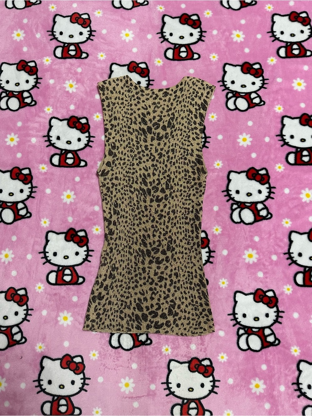 Cache Leopard Sequin Tank Top - Brown - Picture 6 of 8